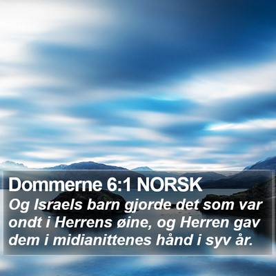 Dommerne 6:1 NORSK Bible Verse Image