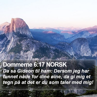 Dommerne 6:17 NORSK Bible Verse Image