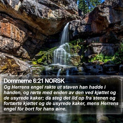 Dommerne 6:21 NORSK Bible Verse Image