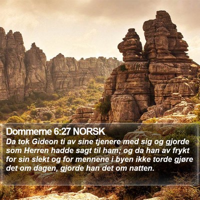 Dommerne 6:27 NORSK Bible Verse Image