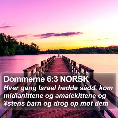 Dommerne 6:3 NORSK Bible Verse Image