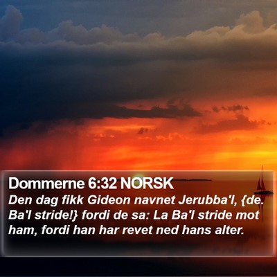 Dommerne 6:32 NORSK Bible Verse Image