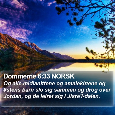 Dommerne 6:33 NORSK Bible Verse Image