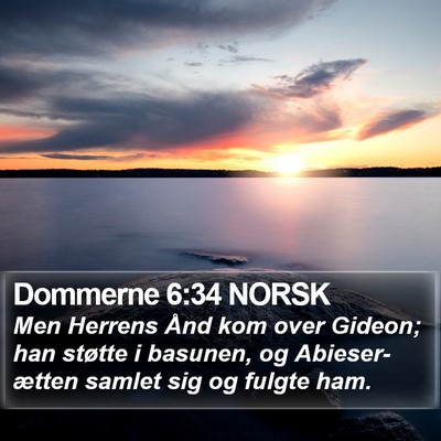Dommerne 6:34 NORSK Bible Verse Image