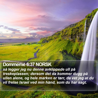 Dommerne 6:37 NORSK Bible Verse Image