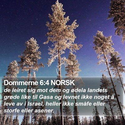 Dommerne 6:4 NORSK Bible Verse Image