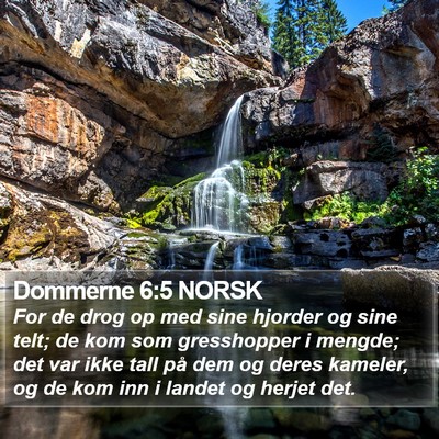 Dommerne 6:5 NORSK Bible Verse Image