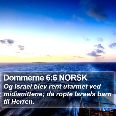 Dommerne 6:6 NORSK Bible Verse Image