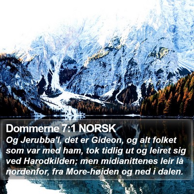 Dommerne 7:1 NORSK Bible Verse Image