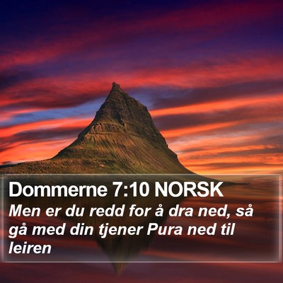 Dommerne 7:10 NORSK Bible Verse Image