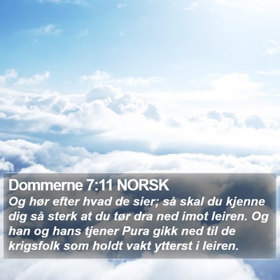 Dommerne 7:11 NORSK Bible Verse Image