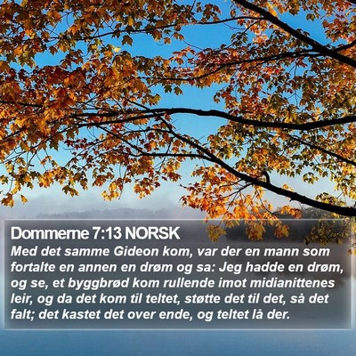 Dommerne 7:13 NORSK Bible Verse Image