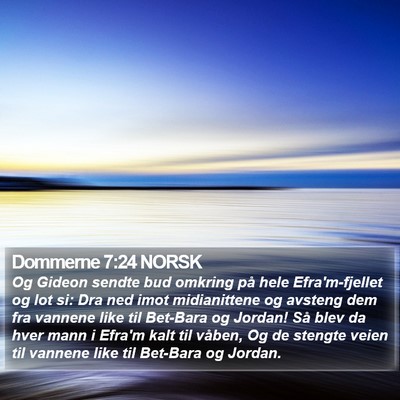 Dommerne 7:24 NORSK Bible Verse Image