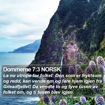 Dommerne 7:3 NORSK Bible Verse Image