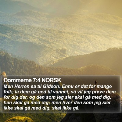 Dommerne 7:4 NORSK Bible Verse Image