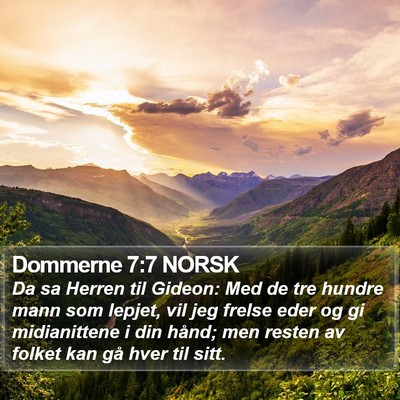 Dommerne 7:7 NORSK Bible Verse Image