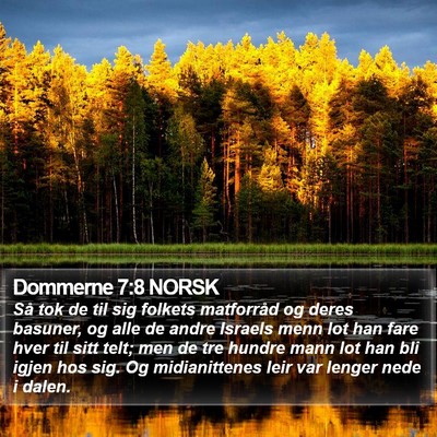Dommerne 7:8 NORSK Bible Verse Image