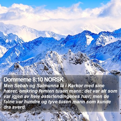 Dommerne 8:10 NORSK Bible Verse Image