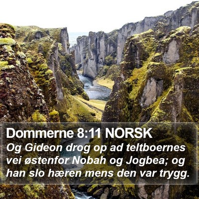 Dommerne 8:11 NORSK Bible Verse Image
