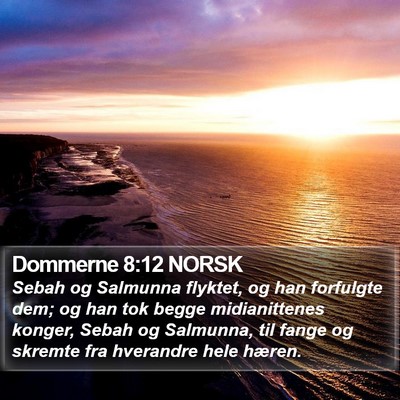 Dommerne 8:12 NORSK Bible Verse Image