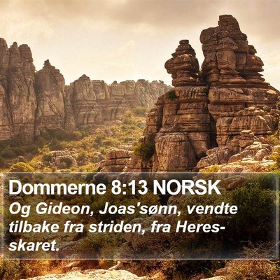 Dommerne 8:13 NORSK Bible Verse Image
