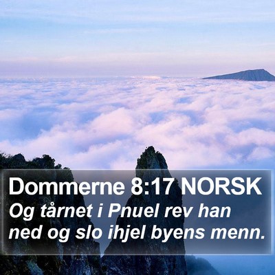 Dommerne 8:17 NORSK Bible Verse Image