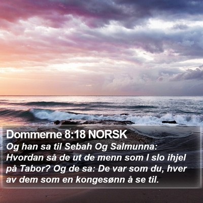 Dommerne 8:18 NORSK Bible Verse Image