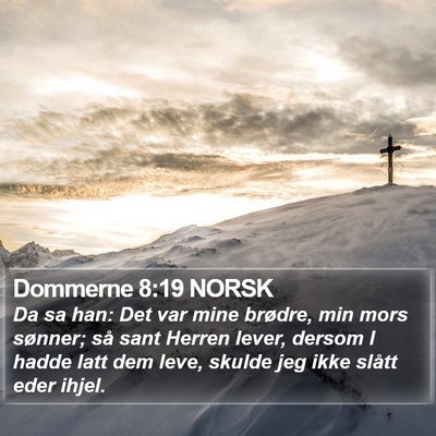 Dommerne 8:19 NORSK Bible Verse Image