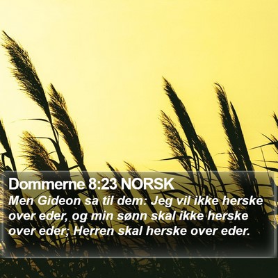 Dommerne 8:23 NORSK Bible Verse Image