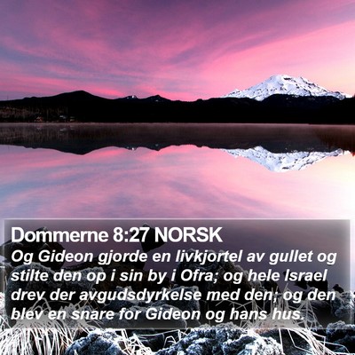Dommerne 8:27 NORSK Bible Verse Image