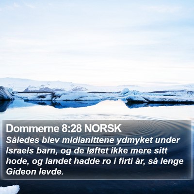 Dommerne 8:28 NORSK Bible Verse Image
