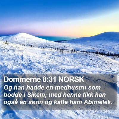 Dommerne 8:31 NORSK Bible Verse Image