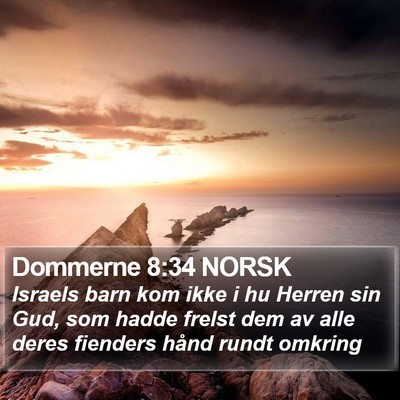 Dommerne 8:34 NORSK Bible Verse Image
