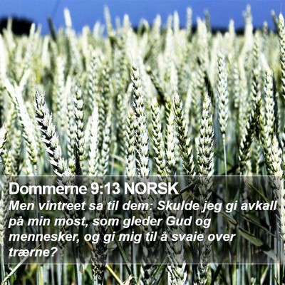 Dommerne 9:13 NORSK Bible Verse Image