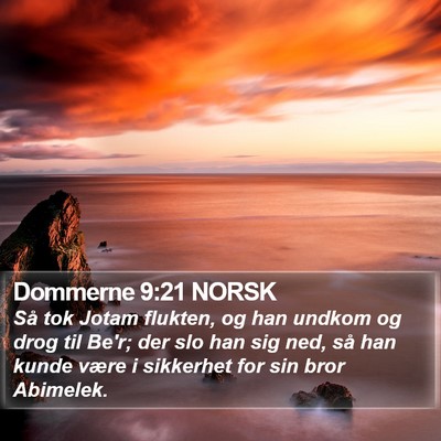 Dommerne 9:21 NORSK Bible Verse Image
