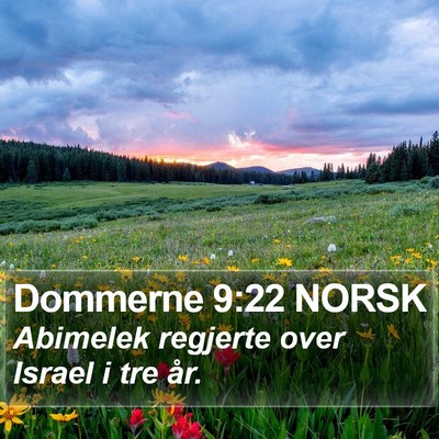 Dommerne 9:22 NORSK Bible Verse Image