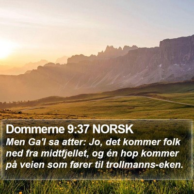 Dommerne 9:37 NORSK Bible Verse Image