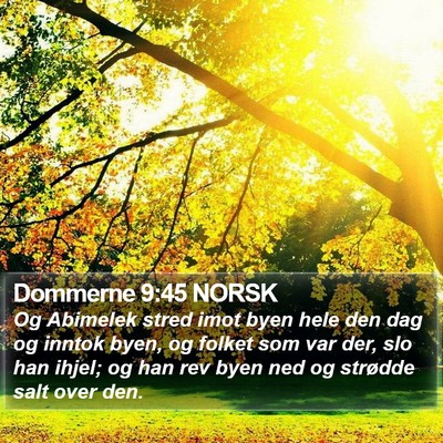 Dommerne 9:45 NORSK Bible Verse Image