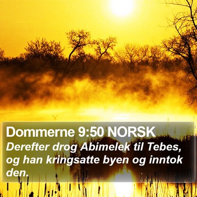 Dommerne 9:50 NORSK Bible Verse Image
