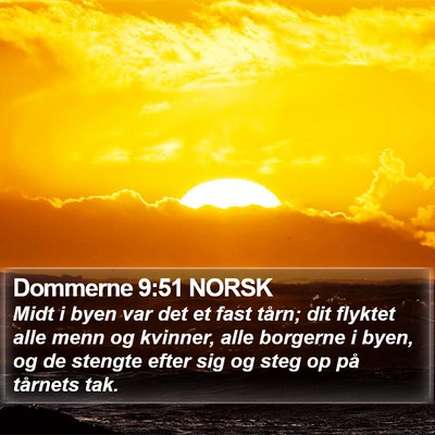 Dommerne 9:51 NORSK Bible Verse Image