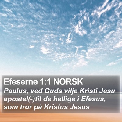 Efeserne 1:1 NORSK Bible Verse Image
