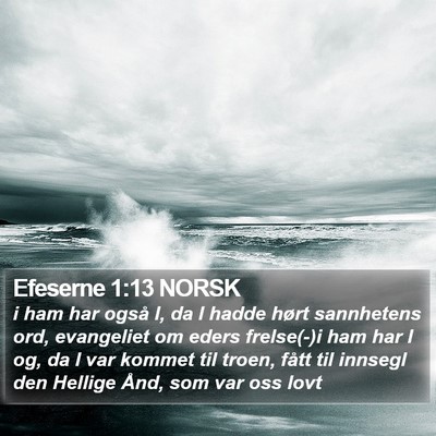 Efeserne 1:13 NORSK Bible Verse Image