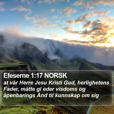 Efeserne 1:17 NORSK Bible Verse Image