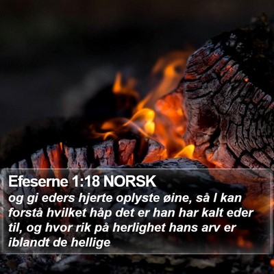 Efeserne 1:18 NORSK Bible Verse Image
