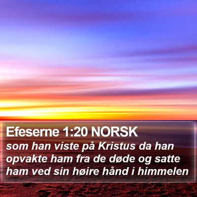 Efeserne 1:20 NORSK Bible Verse Image