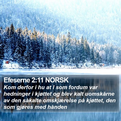 Efeserne 2:11 NORSK Bible Verse Image
