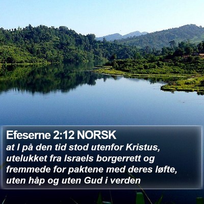 Efeserne 2:12 NORSK Bible Verse Image