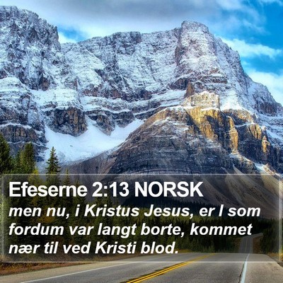 Efeserne 2:13 NORSK Bible Verse Image