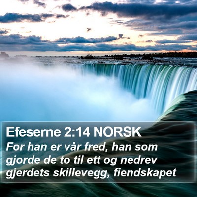 Efeserne 2:14 NORSK Bible Verse Image