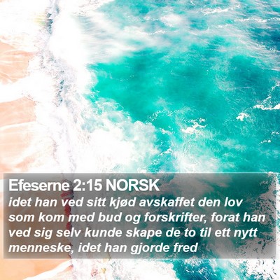 Efeserne 2:15 NORSK Bible Verse Image